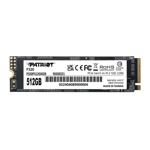 Dysk SSD PATRIOT P320P512GM28 Viper (M.2″ /512GB /PCIe NVMe x4 /3000MB/s /2200MB/s)