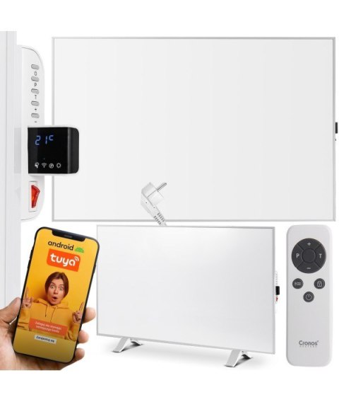 Promiennik podczerwieni Cronos Synthelith Pro CRP-980TWP 980W szary z WiFi i pilotem Promiennik podczerwieni Cronos Synthelith Pro CRP-980TWP 980W szary z WiFi i pilotem