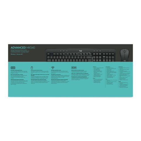 Zestaw klawiatura + mysz membranowa Logitech 920-008678 (USB 2.0; (BE); kolor czarny)