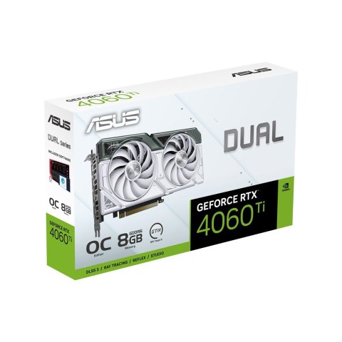 ASUS Dual -RTX4060TI-O8G-WHITE NVIDIA GeForce RTX 4060 Ti 8 GB GDDR6