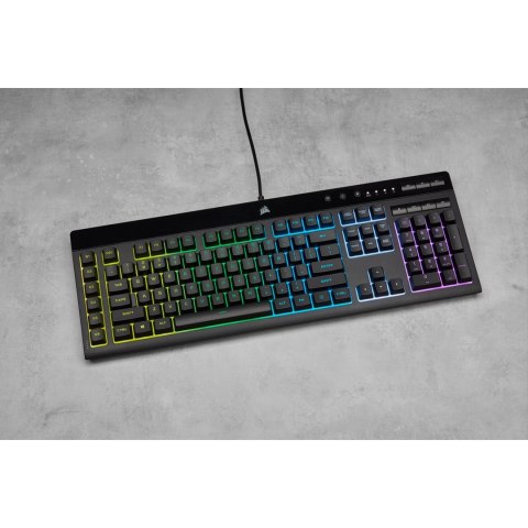 Corsair K55 RGB PRO klawiatura Gaming USB QWERTZ Niemiecki Czarny