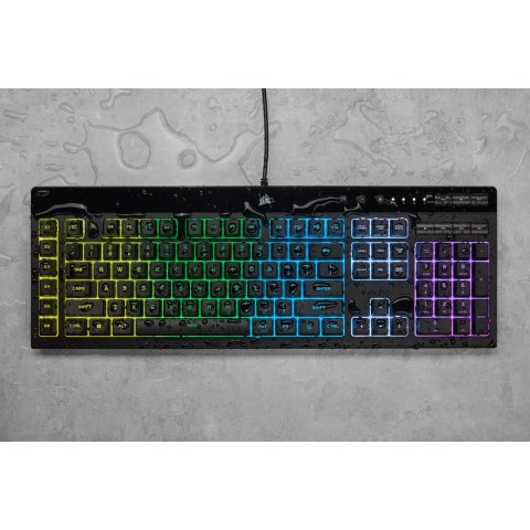 Corsair K55 RGB PRO klawiatura Gaming USB QWERTZ Niemiecki Czarny