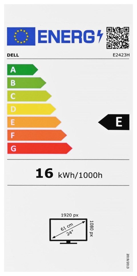 DELL E Series E2423H LED display 60,5 cm (23.8") 1920 x 1080 px Full HD LCD Czarny