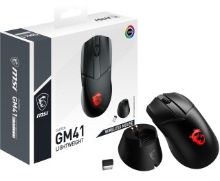 MSI Clutch GM41 Lightweight Wireless myszka Po prawej stronie RF Wireless Optyczny 20000 DPI