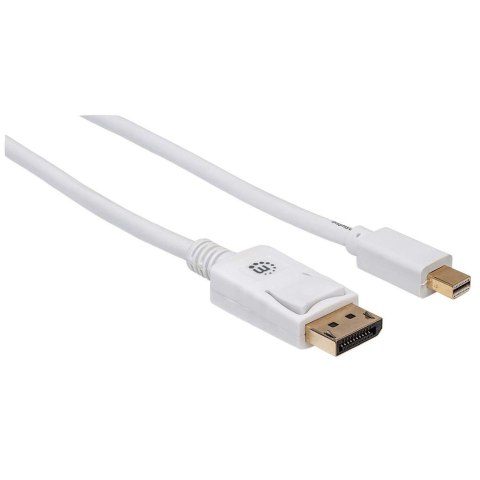 Manhattan Kabel monitorowy Mini DisplayPort/DisplayPort, M/M, biały, 2m Manhattan Kabel monitorowy Mini DisplayPort/DisplayPort, M/M, biały, 2m