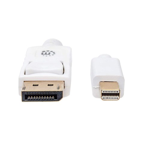 Manhattan Kabel monitorowy Mini DisplayPort/DisplayPort, M/M, biały, 2m Manhattan Kabel monitorowy Mini DisplayPort/DisplayPort, M/M, biały, 2m