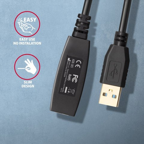 AXAGON ADR-305 Przedłużacz USB 3.2 Gen 1, aktywny - 5m