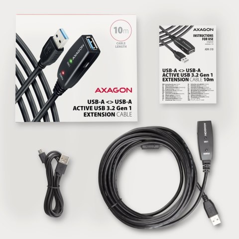 AXAGON ADR-310 Przedłużacz USB 3.2 Gen 1, aktywny - 10m