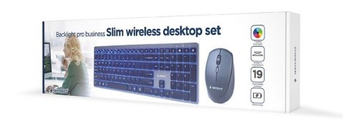 KEYBOARD +MOUSE WRL ENG/SLIM KBS-ECLIPSE-M500 GEMBIRD