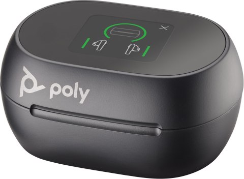 Poly Voyager Free 60+ UC Carbon Black Earbuds +BT700 USB-A Adapter +Touchscreen Charge Case