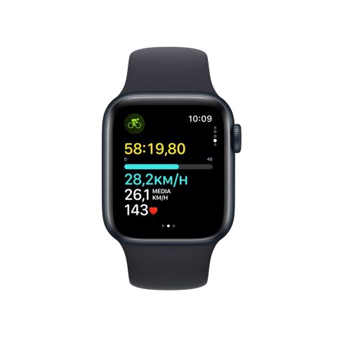 APPLE WATCH SE 2ND GENERATION 2023 (GPS) 40MM MIDNIGHT ALUMINUM CASE WITH MIDNIGHT SPORT BAND - S/M - MIDNIGHT