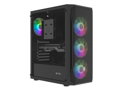 OBUDOWA FURY SHOBO SH4F RGB MIDI TOWER Z OKNEM CZARNA