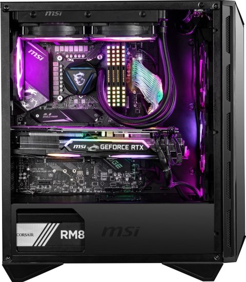 Obudowa komputerowa MSI MPG GUNGNIR 110R Mid Tower Gaming Computer Case Black, USB 3.2 Gen2 Type C, 4x 120mm ARGB Fan, Mystic Li