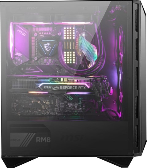 Obudowa komputerowa MSI MPG GUNGNIR 110R Mid Tower Gaming Computer Case Black, USB 3.2 Gen2 Type C, 4x 120mm ARGB Fan, Mystic Li