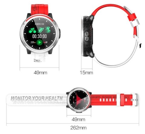 Smartwatch Kumi M1 czerwony