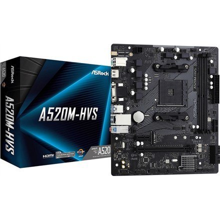 Asrock A520M-HVS AMD A520 Socket AM4 micro ATX