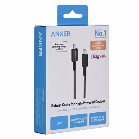 Kabel Anker 240W USB-C do USB-C 0.9m czarny