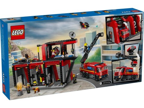 LEGO City 60414 Remiza strażacka z wozem strażackim