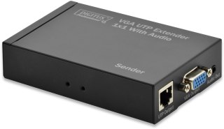 Rozdzielacz sygnału DIGITUS VGA + Audio - VGA + Audio + RJ-45 DS-53400