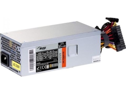 Zasilacz TFX 250W Akyga AK-T1-250 P4 3x SATA Molex APFC 80+ gold FAN 8cm