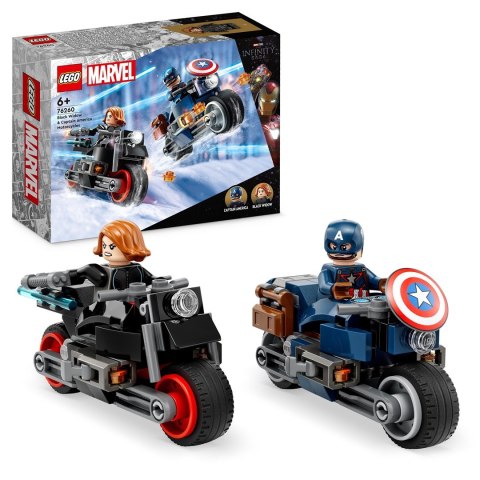 LEGO MARVEL 76260 MOTOCYKLE CZARNEJ WDOWY I KAPITANA AMERYKI