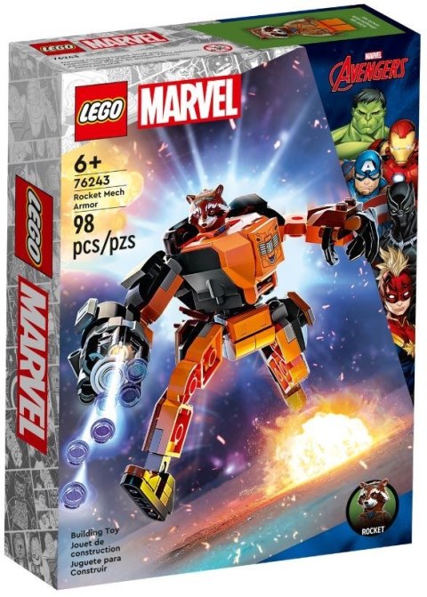 LEGO SUPER HEROES 76243 MECHANICZNA ZBROJA ROCKETA