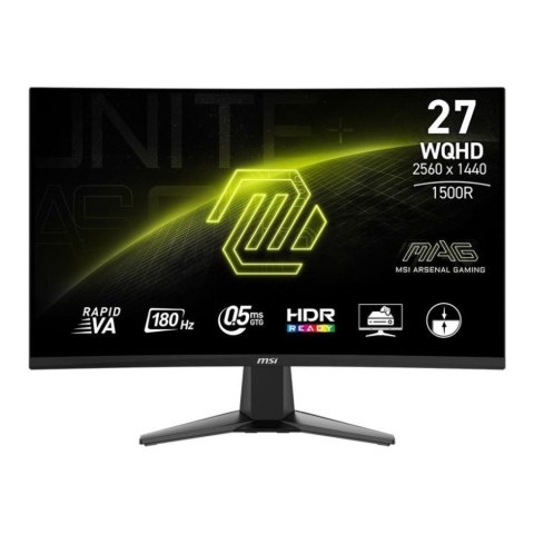 MSI MAG 27CQ6F monitor komputerowy 68,6 cm (27") 2560 x 1440 px Quad HD LCD Czarny