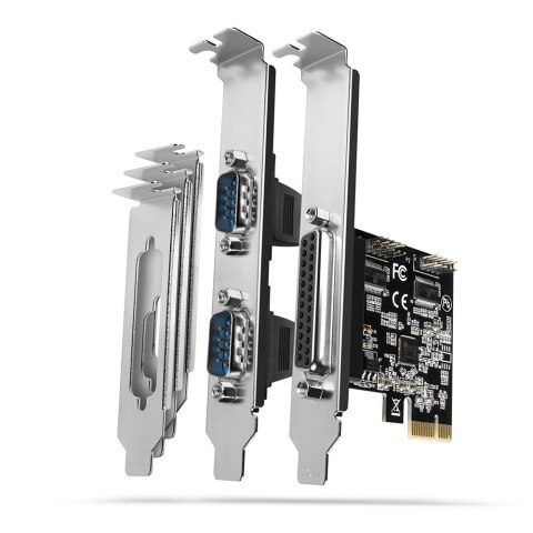 Axagon PCEA-PSN PCIe- mit 1x Parallel-+ 2x Seriell-Ports - ASIX AX99100 adapter Wewnętrzny Równoległy, RS-232