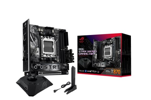 ASUS ROG STRIX X870-I GAMING WIFI AMD X870 Gniazdo AM5 mini ITX ASUS ROG STRIX X870-I GAMING WIFI AMD X870 Gniazdo AM5 mini ITX