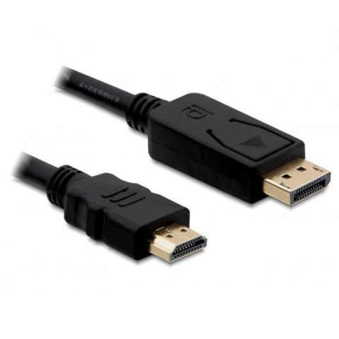 Akyga AK-AV-05 adapter kablowy 1,8 m HDMI Typu A (Standard) DisplayPort Czarny, Złoto