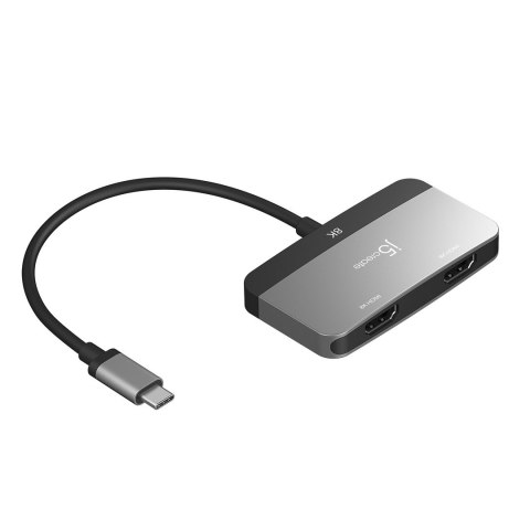 J5create JCA465-N huby i koncentratory USB Type-C Czarny, Szary