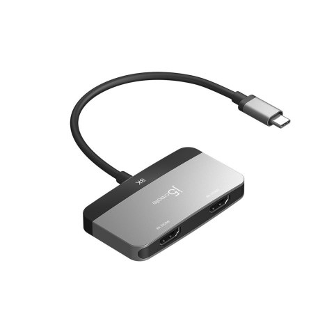 J5create JCA465-N huby i koncentratory USB Type-C Czarny, Szary