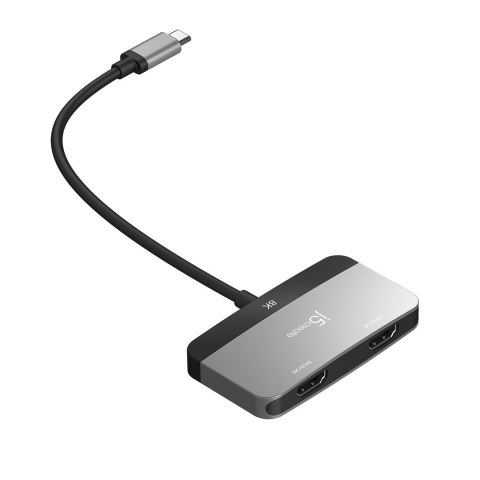 J5create JCA465-N huby i koncentratory USB Type-C Czarny, Szary