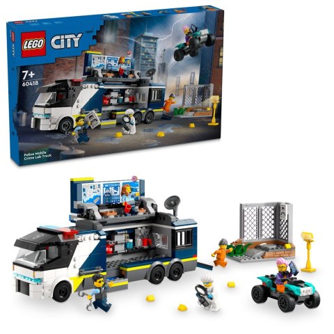 LEGO CITY 60418 POLICYJNA CIĘŻARÓWKA Z LABORATORIUM KRYMINALNYM