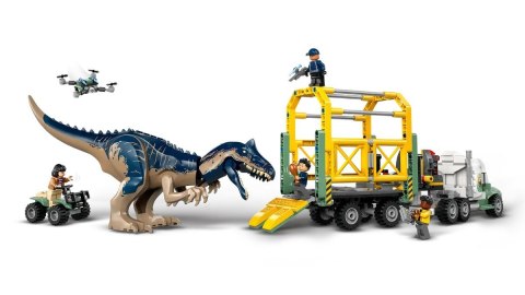 LEGO JURASSIC WORLD 76966 Dinomisje: ciężarówka do transportu allozaura