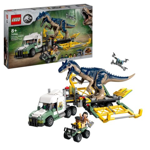 LEGO JURASSIC WORLD 76966 Dinomisje: ciężarówka do transportu allozaura