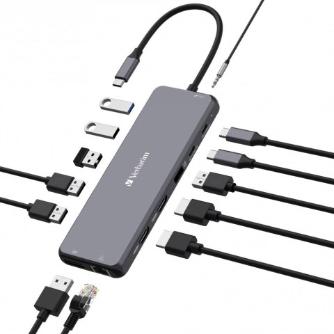 Verbatim CMH-13 USB Type-C 10000 Mbit/s Srebrny