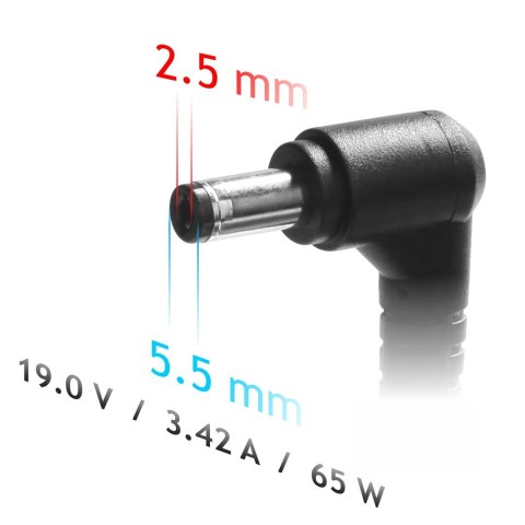 Akyga AK-ND-31 adapter zasilający/ inwentor Automatyczna 65 W Czarny