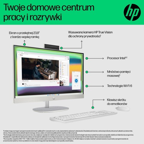 HP 24 -cr0015nw Intel® Core™ i3 i3-N300 60,5 cm (23.8") 1920 x 1080 px All-in-One PC 8 GB DDR4-SDRAM 256 GB SSD Windows 11 Home 