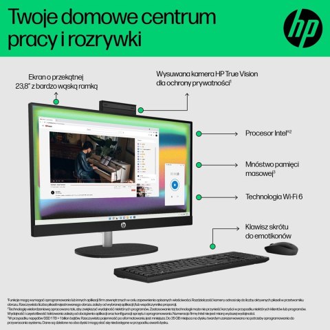 HP 24 -cr0015nw Intel® Core™ i3 i3-N300 60,5 cm (23.8") 1920 x 1080 px All-in-One PC 8 GB DDR4-SDRAM 256 GB SSD Windows 11 Home 