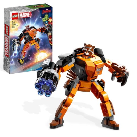 LEGO SUPER HEROES 76243 MECHANICZNA ZBROJA ROCKETA