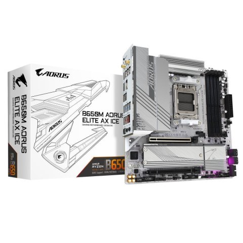 MB AMD B650 SAM5 MATX/B650M A ELITE AX ICE GIGABYTE