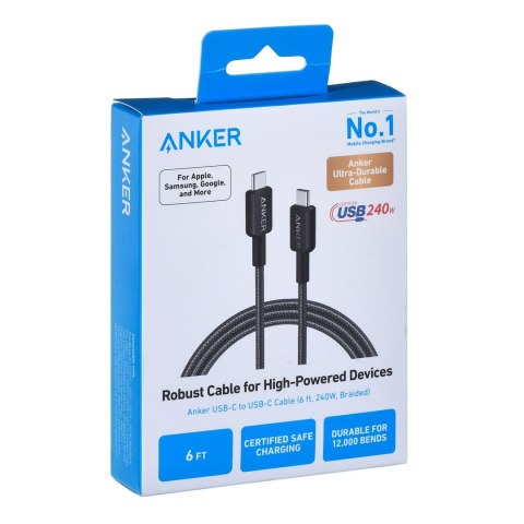 Kabel Anker 310 USB-C do USB-C 1,8 m 240W czarny