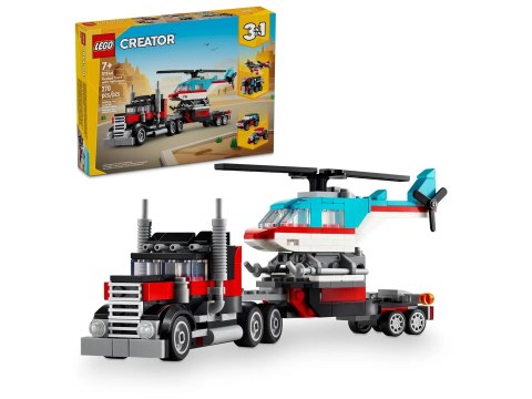 LEGO Creator 31146 Ciężarówka z platformą i helikopterem