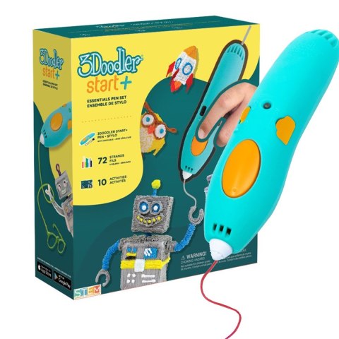 3DOODLER START PLUS DŁUGOPIS DO DRUKU 3D DLA DZIECI 6+, 2 ZESTAWY ECO-WKŁADÓW, SPLUS