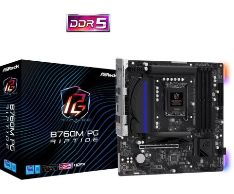 Asrock B760M PG Riptide Intel B760 LGA 1700 micro ATX