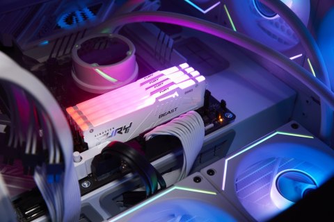 KINGSTON DDR5 16GB 6400MT/s CL32 DIMM FURY Beast White RGB XMP KINGSTON DDR5 16GB 6400MT/s CL32 DIMM FURY Beast White RGB XMP