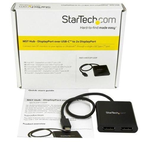 StarTech.com MSTCDP122DP zewnętrzna karta graficzna usb 3840 x 2160 px Czarny