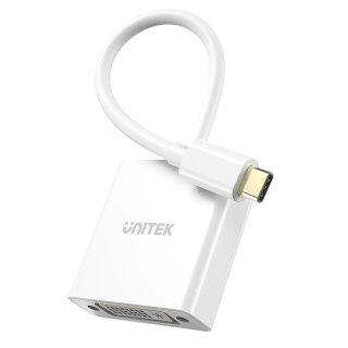 UNITEK ADAPTER USB-C-DVI 1080P@60HZ,BIAŁY,15CM M/F