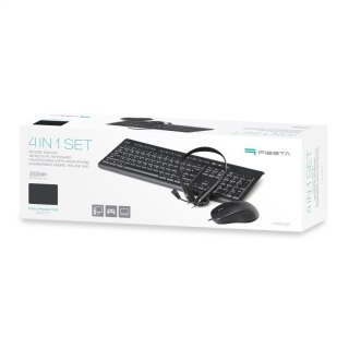 FIESTA KEYBOARD US + MOUSE + PAD + HEADPHONES ZESTAW 4 IN 1 [45594] Fiesta